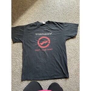 FOREIGNER Tour T-shirt 2009-2010 Can't Slow Down TWO-side MED READ